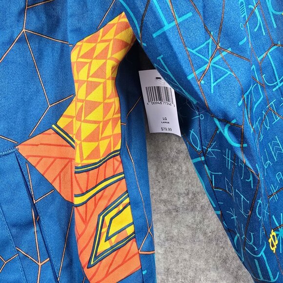 Marvel Blue & Orange Printed Zip-Up Jacket Large Made Of Polyester - Picture 6 of 11